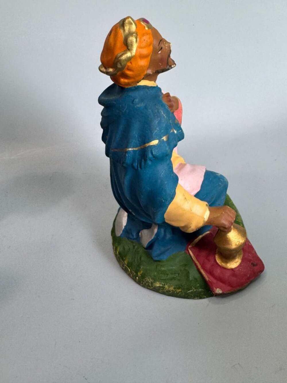 Vintage Italy Paper Mache Three Wise Men Nativity 8" Scale Set of 3 Kings - Picture 14 of 16